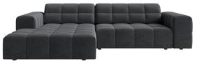 Kampinė sofa Cosmopolitan Design Chicago Bluvel 14, pilka sp., kairinė, 167 x 234 cm x 78 cm