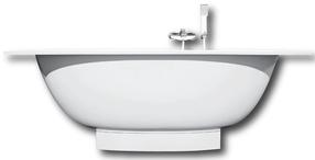 Vann, teisaldatav Paa Cast Stone Verso AD, 170 cm x 75 cm x 62.5 cm, ovaalne, valge v.
