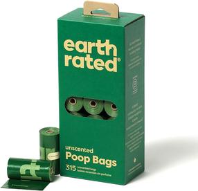 Maišeliai šunų ekskrementams Earth Rated Refill Rolls, 1 l, 33 cm x 22 cm, 315 vnt. žalia sp.