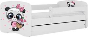 Lastevoodi Kocot Kids Babydreams Panda, valge v., 80 x 180 cm, ilma voodipesukastita, madratsiga