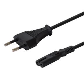 Провод Savio CL-97 2pin, Euro, 1.2 м, черный цв.
