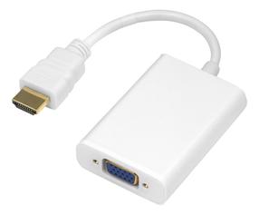 Adapteris Deltaco Baltic, HDMI/VGA, 20 cm, balta sp.