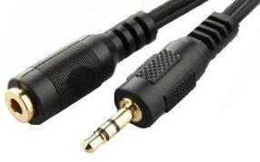 Vads Gembird 3.5mm Stereo Audio Extension Cable 3.5 mm male, 3.5mm female, 5 m, melna krās.