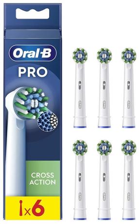 Elektrinio dantų šepetėlio galvutė Oral-B Pro Cross Action, balta sp., 6 vnt.