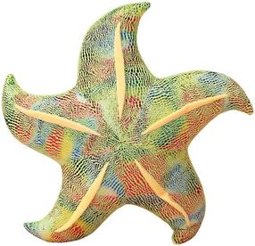 Mīkstā rotaļlieta jūras zvaigzne 16801, dzeltena krās./zaļa krās., 45 cm