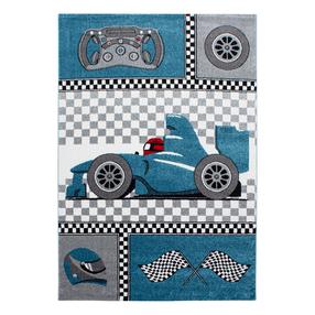 Kilimas vidaus Ayyildiz Kids Race Car, juoda sp./mėlyna sp./pilka sp., 290 cm x 200 cm