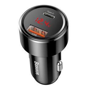 Автомобильное зарядное устройство Baseus 2 USB Quick Charge 45W, USB/USB-C, 45 Вт