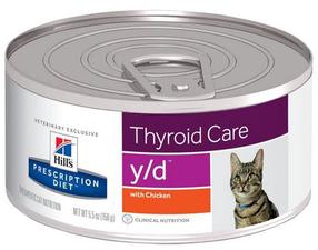 Mitrā kaķu barība Hill's Prescription Diet Thyroid Care Y/D, vistas gaļa, 0.156 kg