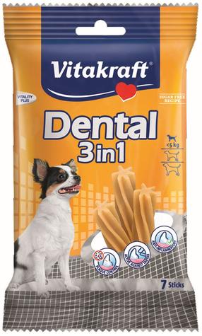 Skanėstas šunims Vitakraft Dental 3in1, grūdai, 0.07 kg