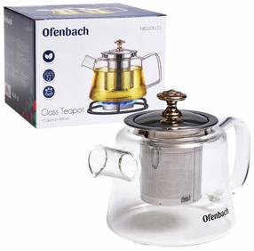 Teekann koos kurnaga Ofenbach 100617S, 0.48 l, läbipaistev v.
