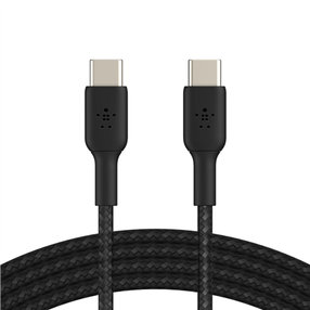 Kabelis Belkin Boost Charge Braided, USB Type-C, melna krās.