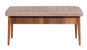 Prieškambario suoliukas Kalune Design Vina, pilka sp./riešuto sp., 110 cm x 40 cm x 51 cm