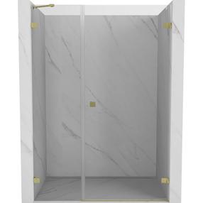 Dušo sienelė Mexen Lunar-B Left, 130 cm x 200 cm, aukso sp./grūdintas