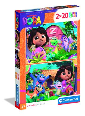 Dėlionė Clementoni Super Color Dora 24827, 27 cm x 18.5 cm, 40 vnt.