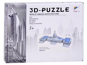 3D puzle World Famous Architecture The Capitol Hill, 52 cm x 23.5 cm, 132 gab., daudzkrāsaina
