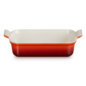 Keramiskais cepamais trauks Le Creuset Heritage Stoneware, balta krās./oranža krās., 32.7 cm x 20.3 cm, 2.4 l