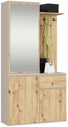 Prieškambario baldų komplektas Akord Entro, vidaus, kašmyro sp./artisan oak sp.