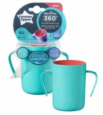 Vaikiškas puodelis Tommee Tippee Easi Flow 360, 200 ml, 6+ mėn., plastikas, mėlyna sp.