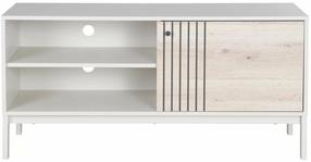 Televizoriaus spintelė Frost RTV2, baltas/rusva, 40 cm x 120 cm x 58 cm