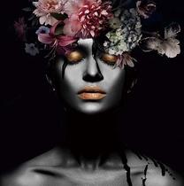 Paveikslas Flower Woman III, 80 cm x 80 cm