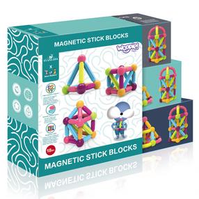 Magnetinis konstruktorius Woopie Large Thick, 38 vnt., įvairių spalvų