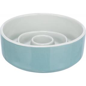 Bļoda dzīvniekam Trixie Slow Feeder, 1.1 l, 17 cm x 17 cm, zila krās./pelēka krās.