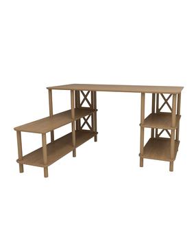 Kampinis rašomasis stalas Kalune Design Legno, 145 cm x 65 cm, 75 cm, ąžuolo sp.