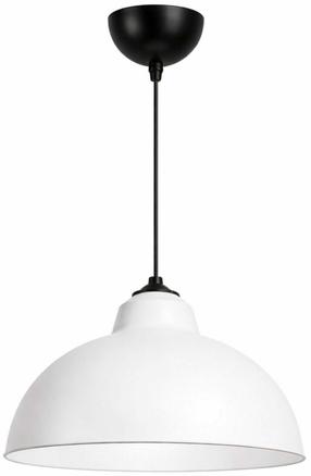 Lampa griesti Opviq 242642 780SGN4843, E27, 1 x 40 W, balta krās. / melna krās., 35 x 35 cm