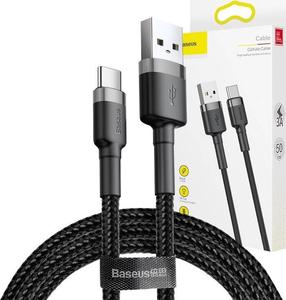 Vads Baseus Cafule CATKLF-BG1, USB Type C/USB Type A, 100 cm, melna krās.
