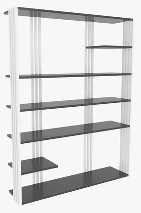 Pastatoma lentyna Kalune Design Jenny 875ZNA4521, antracito sp./balta sp., 160 cm x 29.6 cm x 120 cm