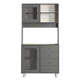 Daugiafunkcinė virtuvės spinta Kalune Design Grano, antracito sp., 96 cm x 40 cm x 187 cm
