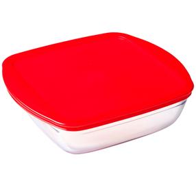 Пищевой контейнер Ocuisine CNS, 1 л, 20 см x 17 см, прозрачный цв./красный цв.