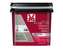 Emaliniai dažai, baldams/dažytų paviršių defektams šalinti V33 Renovation Perfection Kitchen, satino, 0.75 l, rusvai pilki sp.