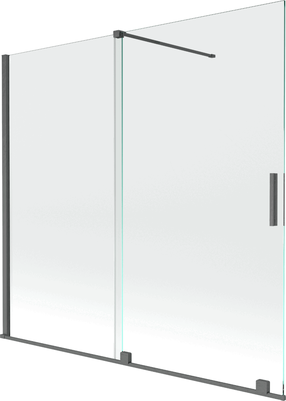 Vonios sienelė Mexen Velar II, 170 cm x 150 cm, pilka sp./grūdintas