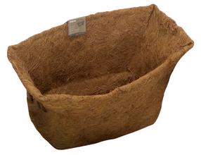 Rippuv lillepott, kookoskiud, Ø 40 cm, pruun v.