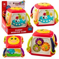 Lavinamasis kubas, antis Lean Toys Funny Wisdom, 13.5 cm, įvairių spalvų