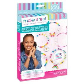 Набор для изготовления украшений Make It Real Rainbow Treasure Bracelets, многоцветный