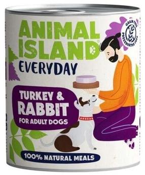 Šlapias šunų maistas Animal Island Everyday Turkey & Rabbit, 0.8 kg