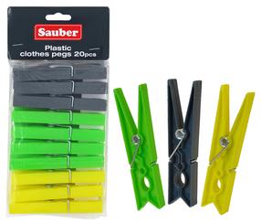 Skalbinių segtukas Sauber, plastikas, (spalva/dizainas parenkami atsitiktine tvarka)