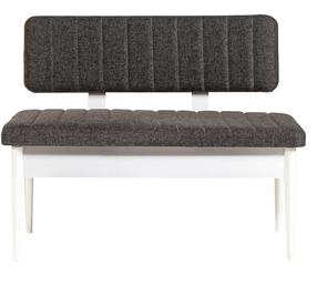 Prieškambario suoliukas Kalune Design Vina 1053 -2, antracito sp./balta sp., 110 cm x 46 cm x 85 cm