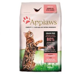Sausā kaķu barība Applaws Adult, vistas gaļa/lasis, 0.4 kg