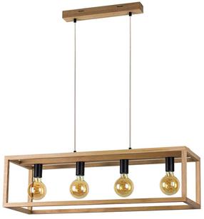 Šviestuvas kabinamas Spotlight Kago 61590474, E27, 4 x 60 W, nėra gaubto / medienos sp.