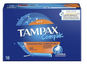 Higieniniai tamponai Tampax Compak, Super Plus, 18 vnt.