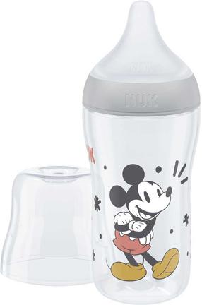 Bērnu pudelīte Nuk Perfect Match Mickey, 260 ml, 3 mēn., pelēka krās.