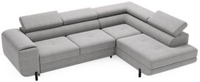 Kampinė sofa - lova Polak Meble Melman Curio 93, pilka sp., kairinė, 274 x 203 cm x 76 cm