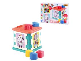Formu škirotājs PlayGo Shape And Build Barn, daudzkrāsaina