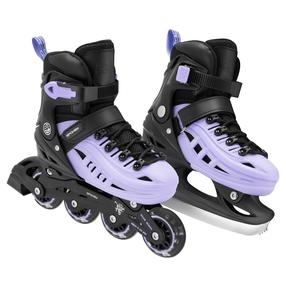 Pačiūžos - riedučiai Spokey 4ONE 944650, juoda sp./violetinė sp., 34-38
