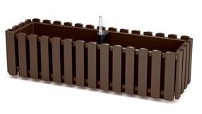 Balkoninis vazonas Prosperplast Boardee DDEF600W-R222, plastikinis, 58 cm x 18 cm, Ø 58 cm, ruda sp.