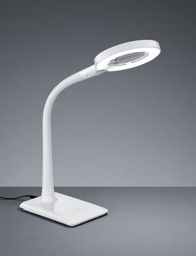 Darbo stalo šviestuvas Trio Lupo, LED, 5W, balta sp./balta sp.