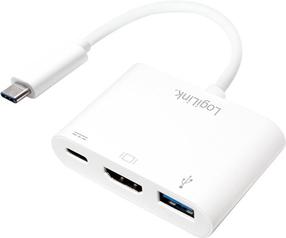 Adapteris Logilink USB-C 3.1 to HDMI USB-C, HDMI, 0.14 m, balta krās.